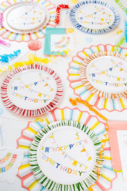 HB23-PL5- Burst of Color Fan Paper Placemat