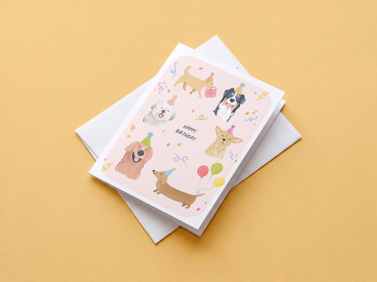 Party Pups | Cute Dog Birthday Greeting Card 