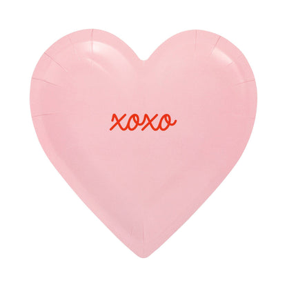 Conversation Heart Shaped Plate Set