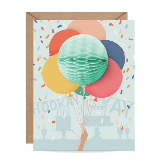 Pop-up Card - Balloon Bunch - Birthday