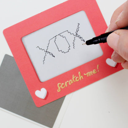 Scratch-off Valentine Cards - Scratch-A-Sketch