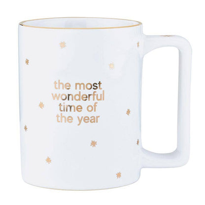 Gold Foil Organic Mug - Most Wonderful Time
