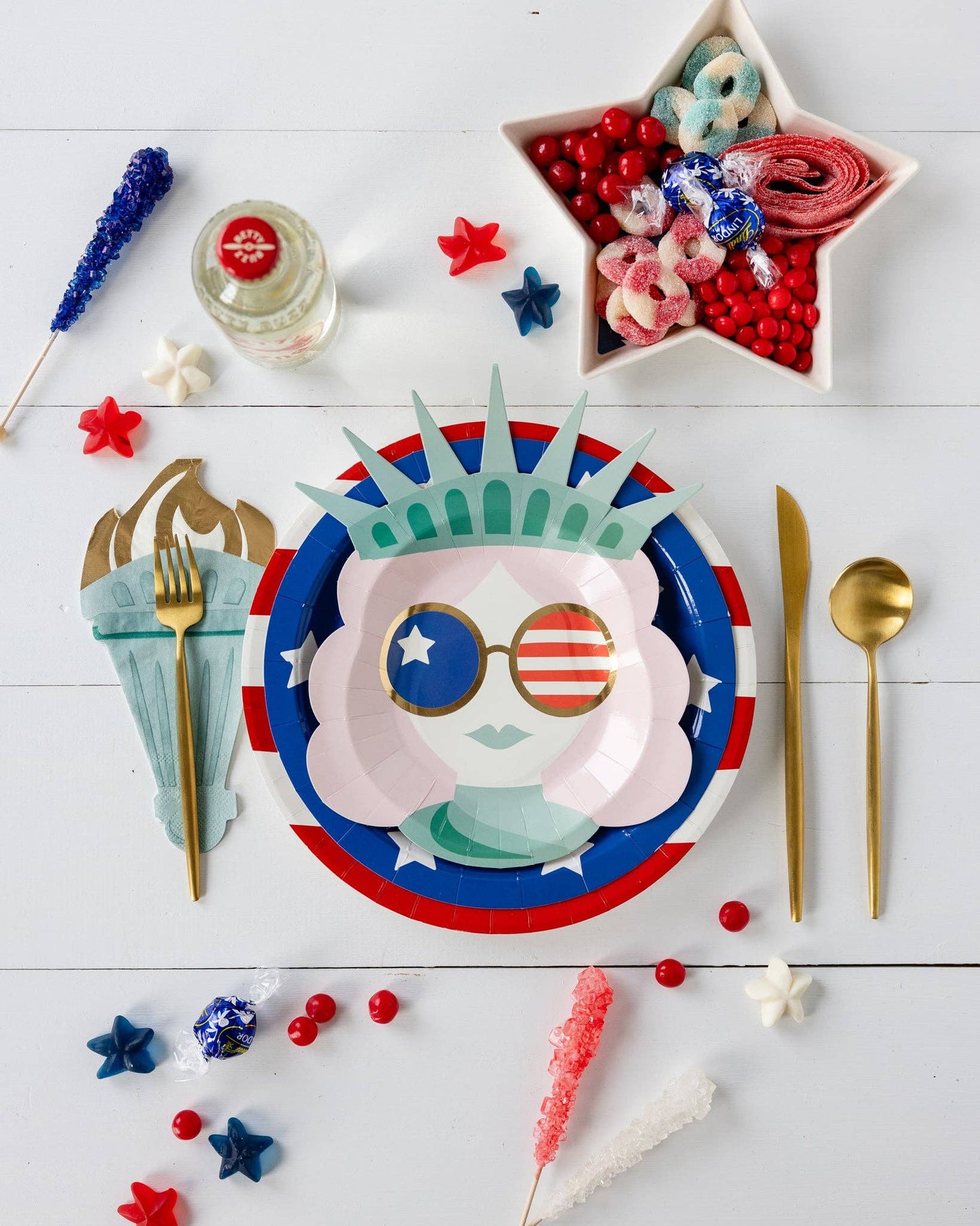 Lady Liberty Shaped Paper Dinner Napkin