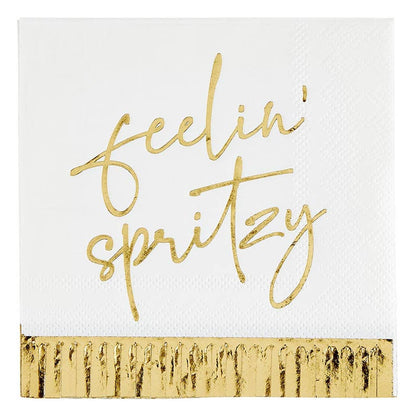 Feelin' Spritzy - Cocktail Napkin with Fringe