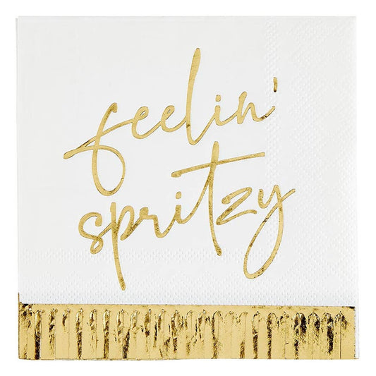 Feelin' Spritzy - Cocktail Napkin with Fringe
