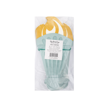 Lady Liberty Shaped Paper Dinner Napkin