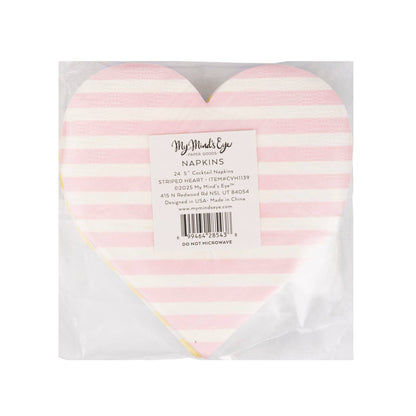 Striped Hearts Napkin Set