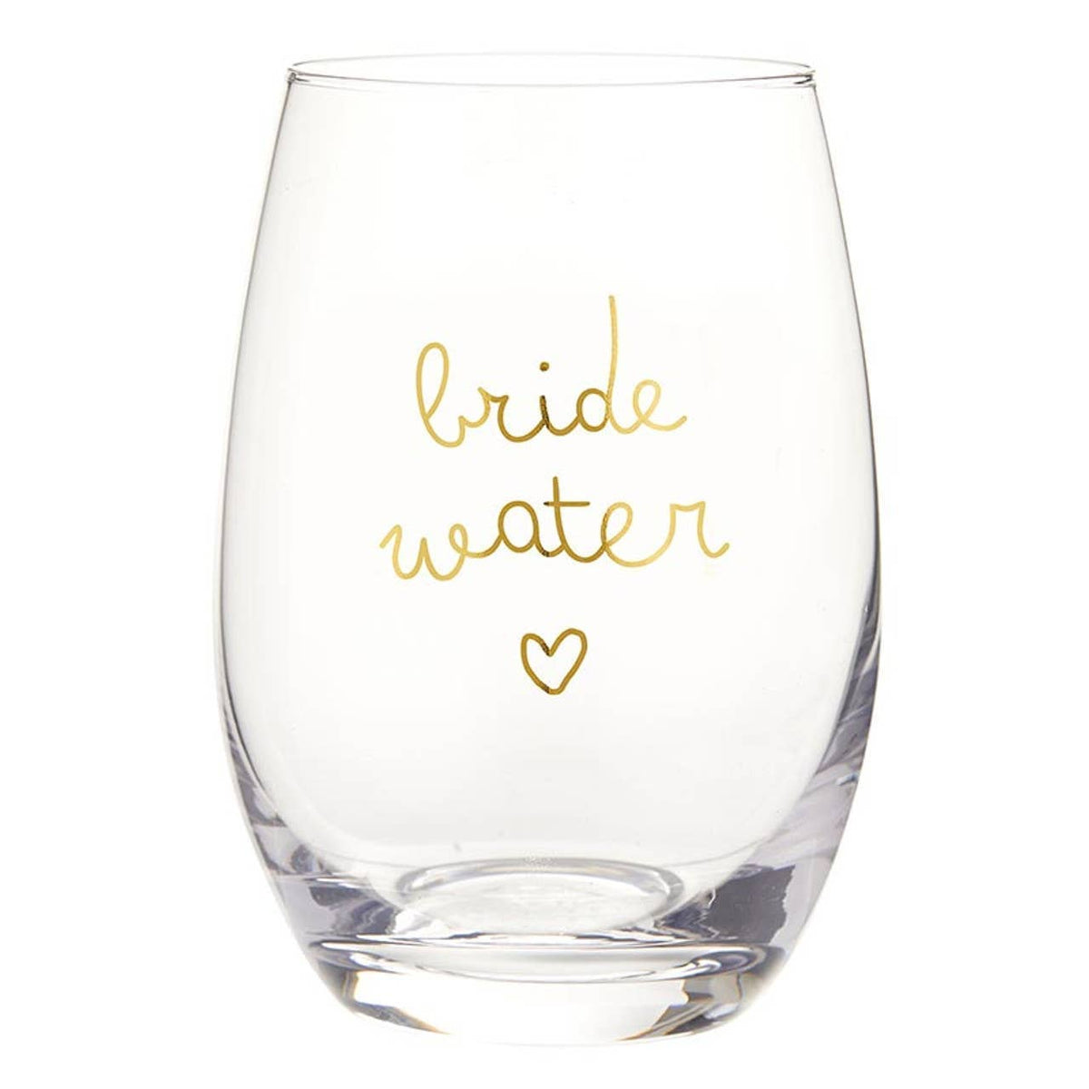 Bride Water - Gold Foil Stemless Wine Glass