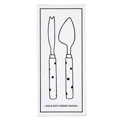 Cheese Knives Set - Gold Dot