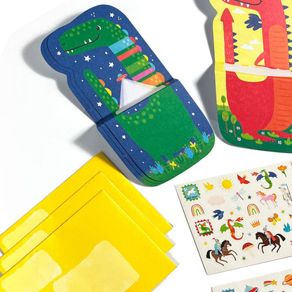 Tiny Tadas!: notecard & Sticker Kit - Dinos. & Dragons (Set of 16)
