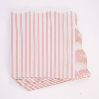 Pink and White Stripe Napkins