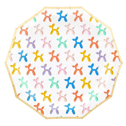 Decagon Paper Plates - Balloon Dog
