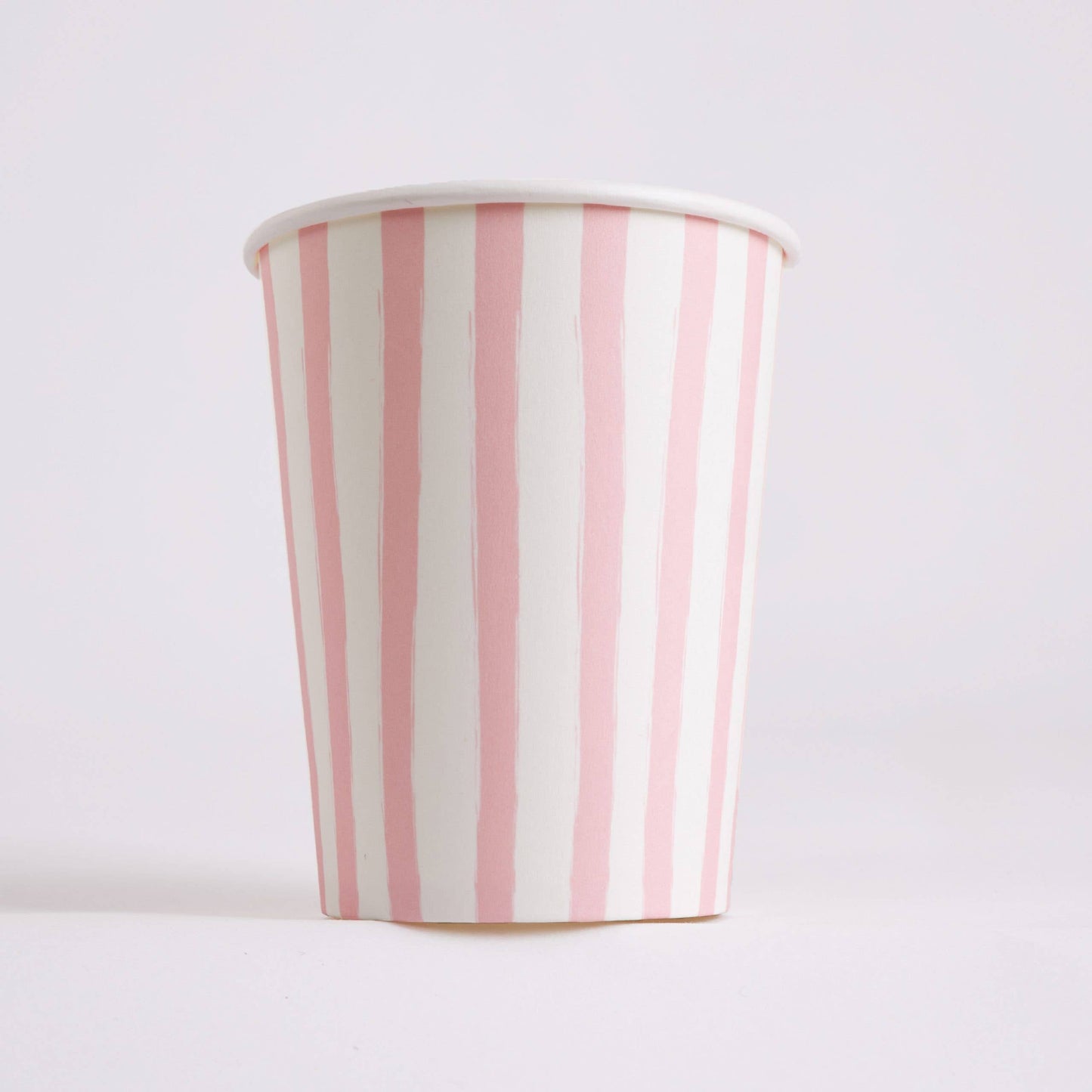 Pink and White Stripe Cups