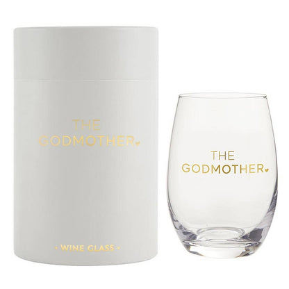 Wine Glass - The Godmother: Hand Wash Only / Glass / 4.5" H, 17 oz
