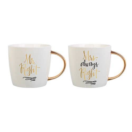 14oz Flrd Mug-Mr & Mrs Right
