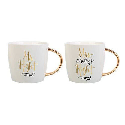 14oz Flrd Mug-Mr & Mrs Right