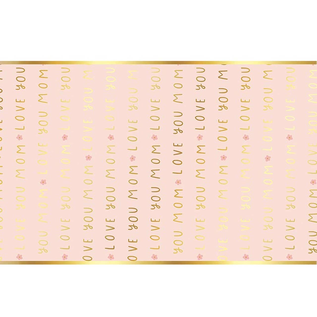 Foil Table Runner - Love you Mom: Paper / 18" W x 25' L