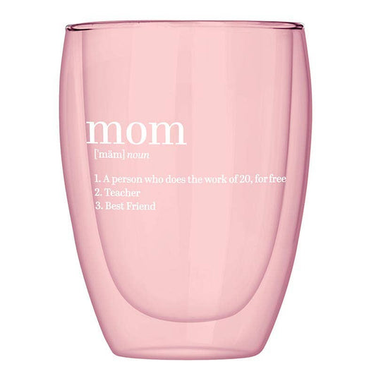 Double-Wall Stemless Glass - Mom