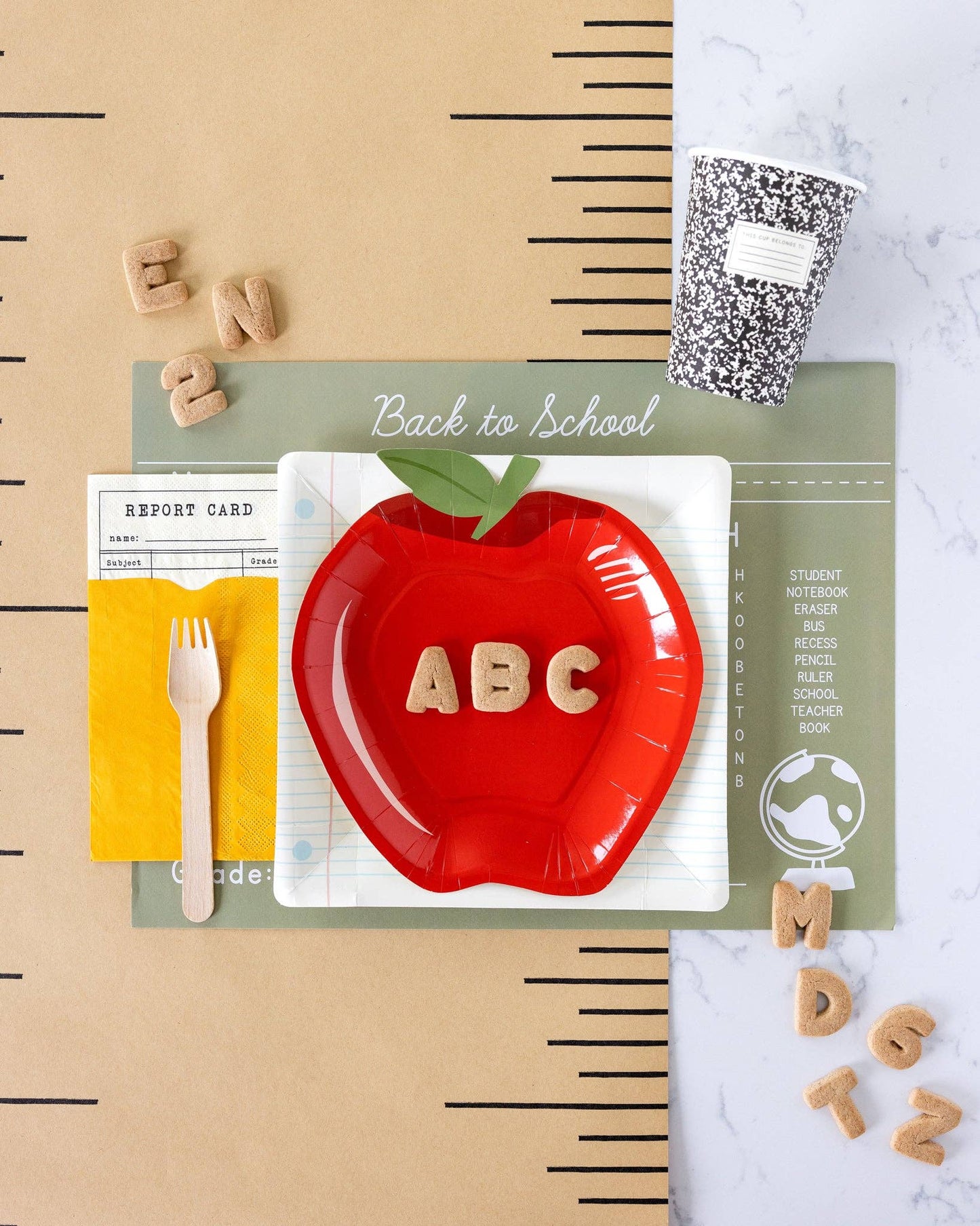 Back To School Notebook Paper Plate