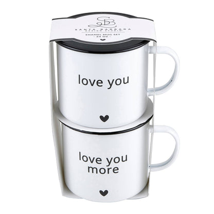 Love You More - Enamel Mug Set
