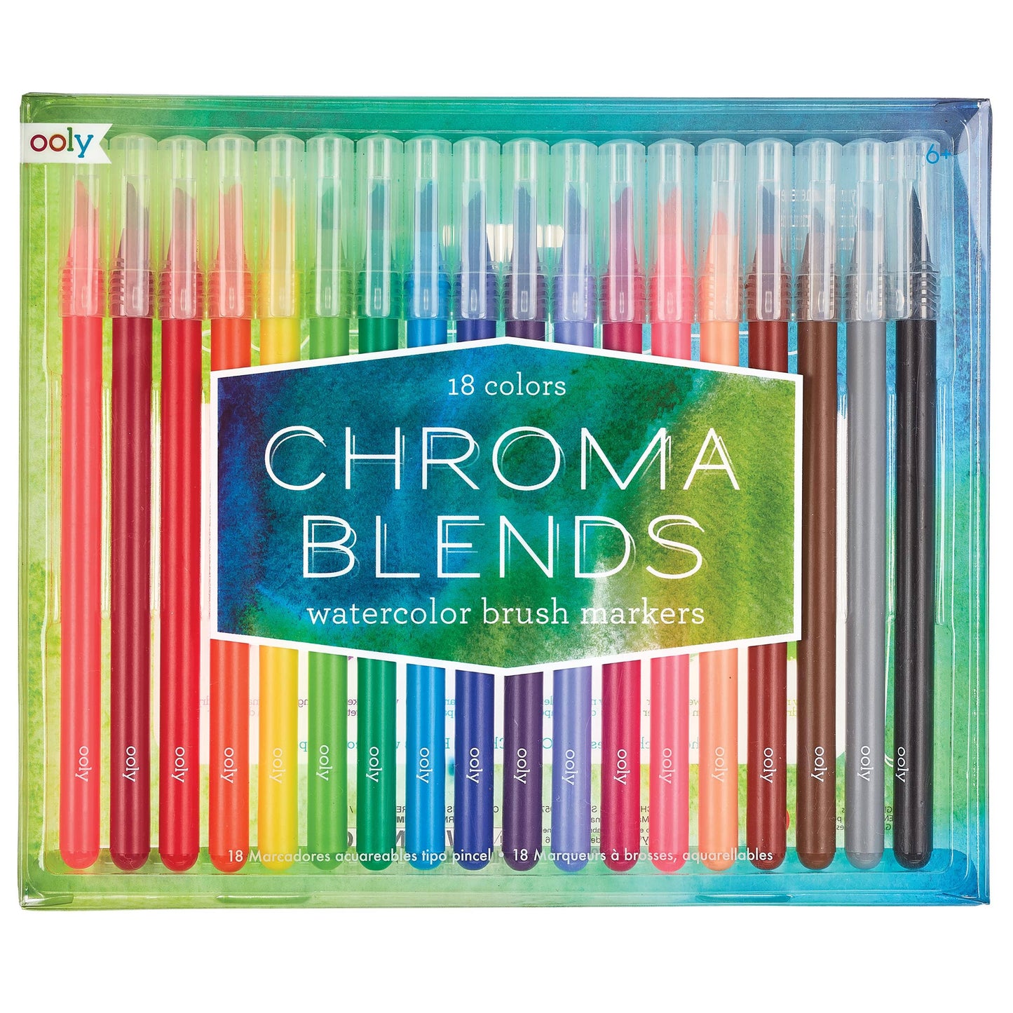 Chroma Blends Watercolor Brush Markers - Set of 18