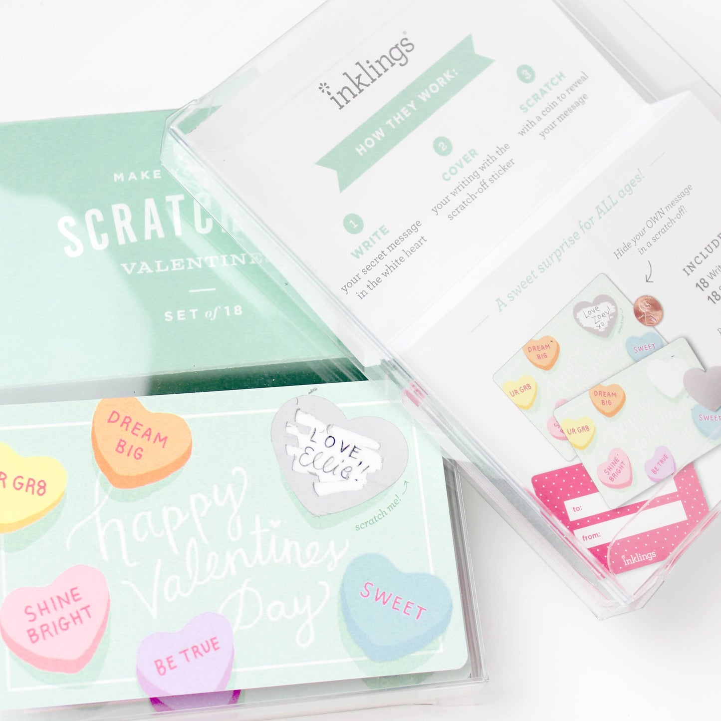 Scratch-off Valentine Cards - Sweethearts