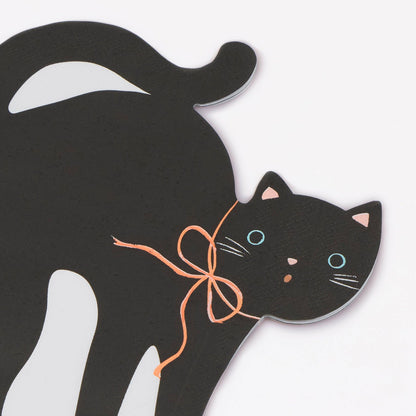 Halloween Cat Shaped Napkins