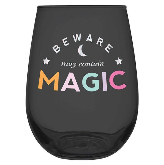 Stemless Wine Glass - Beware of Magic