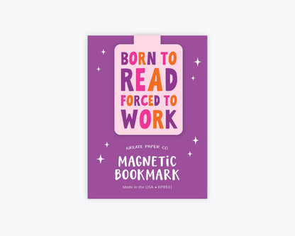 Magnetic Bookmark, Bookstore Add-On - Born to Read: Clear Cello Sleeve