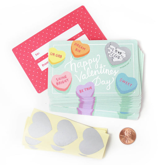 Scratch-off Valentine Cards - Sweethearts