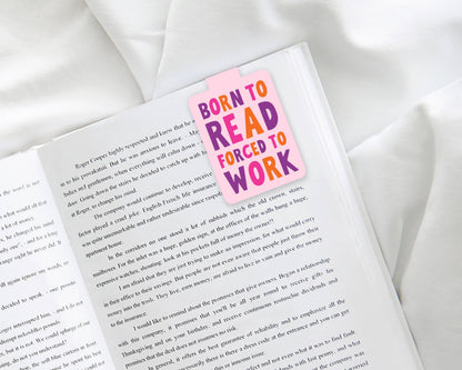 Magnetic Bookmark, Bookstore Add-On - Born to Read: Clear Cello Sleeve