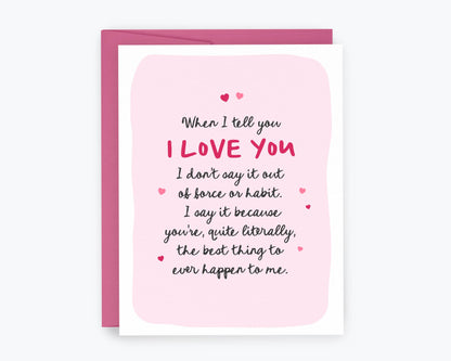 Heartfelt I Love You Card