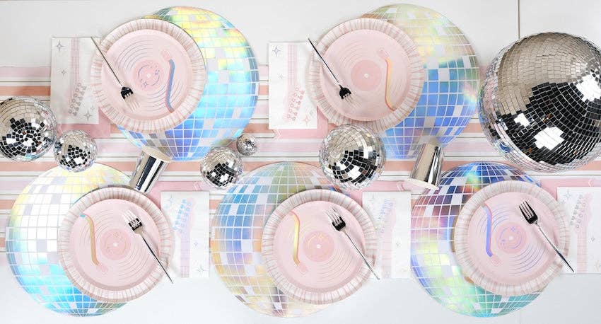 Pop Star Dance Party Vinyl Record Dessert Plates