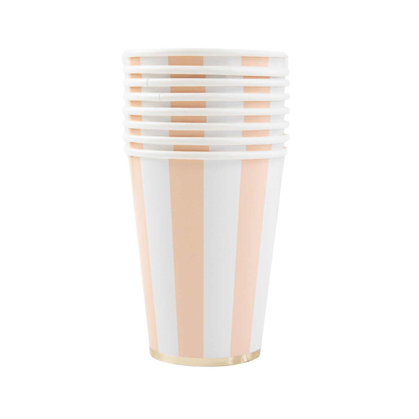 Sweet Peach Cabana Stripe Cups