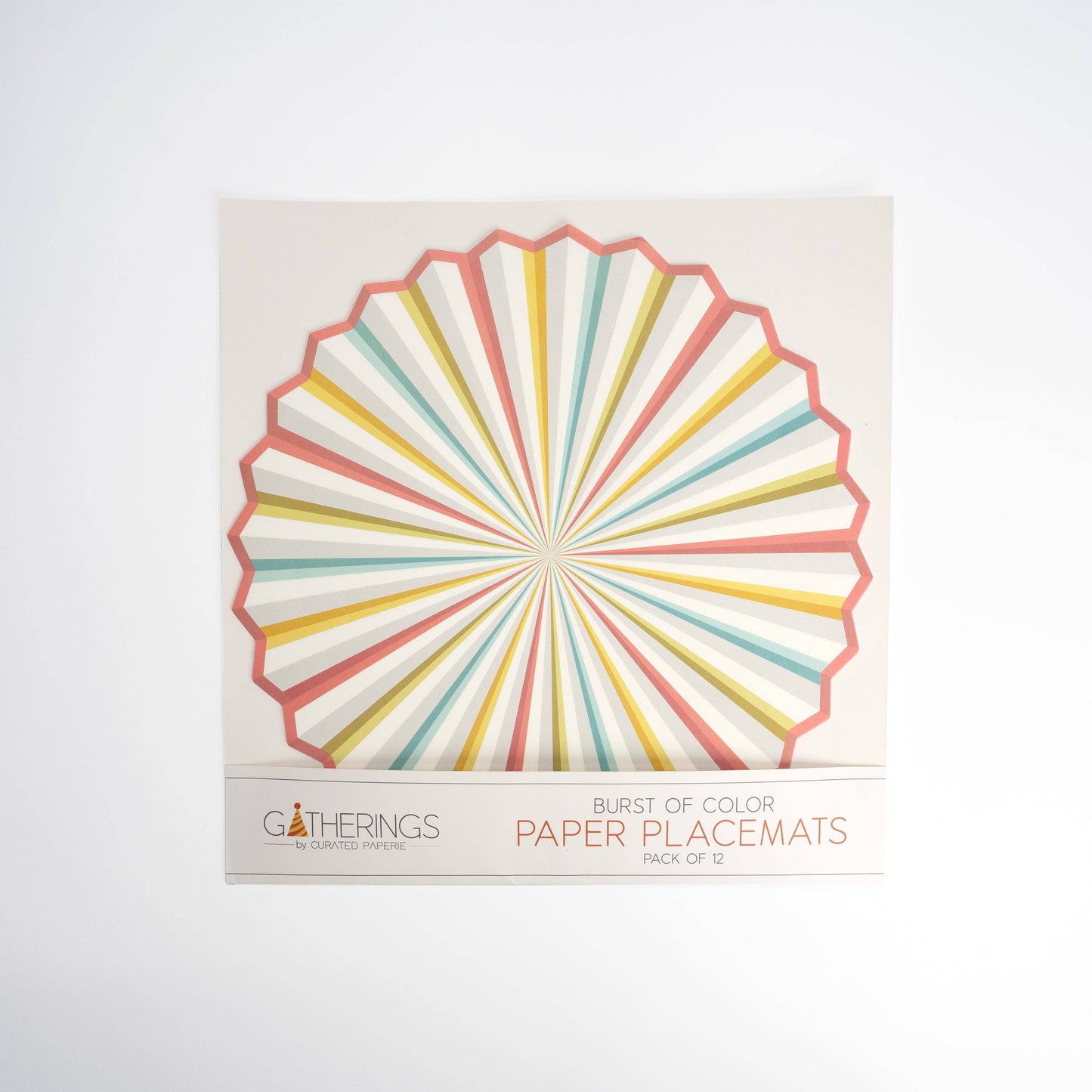HB23-PL5- Burst of Color Fan Paper Placemat