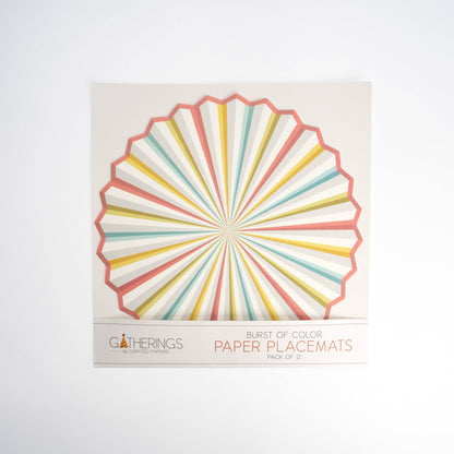 HB23-PL5- Burst of Color Fan Paper Placemat