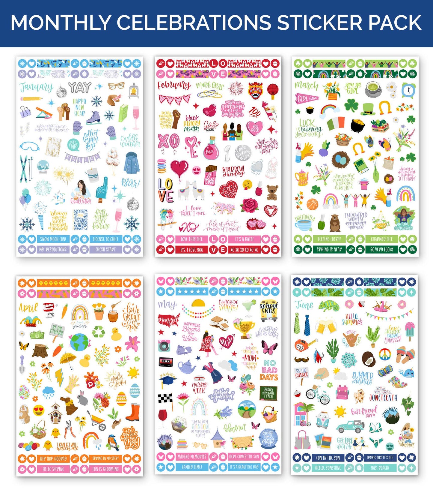 Monthly Celebration Sticker Pack