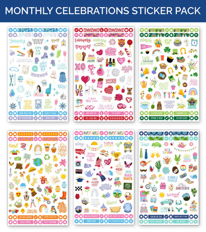 Monthly Celebration Sticker Pack
