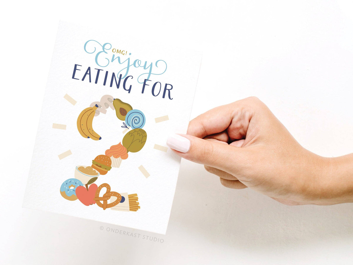 OMG Enjoy Eating for 2 Greeting Card – FINAL STOCK