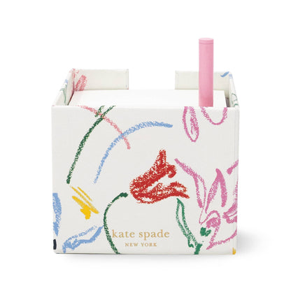 Notecube with Pen, Joyful Garden