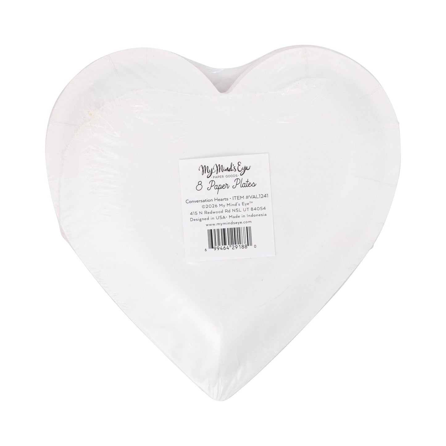 Conversation Heart Shaped Plate Set