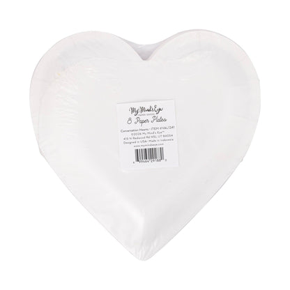 Conversation Heart Shaped Plate Set