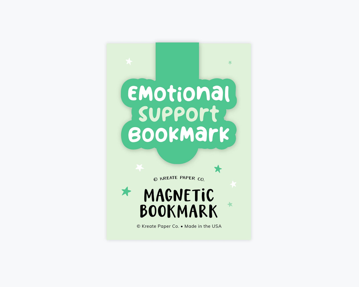 Funny Magnetic Bookmarks, Emotional Support Bookmark: Clear Cello Sleeve