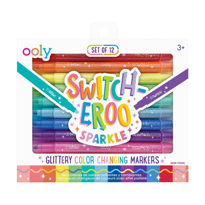 Switch-eroo! Sparkle Color Changing Markers - Set of 12