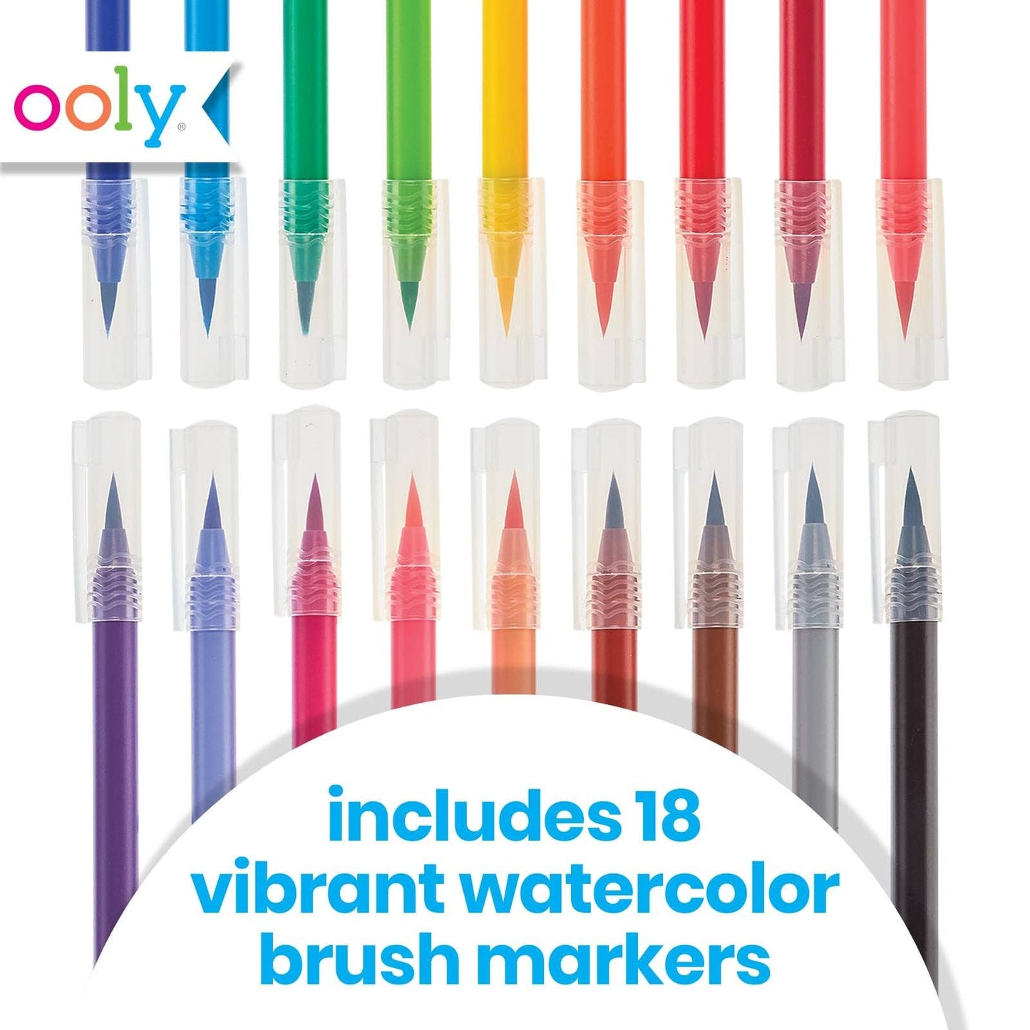 Chroma Blends Watercolor Brush Markers - Set of 18