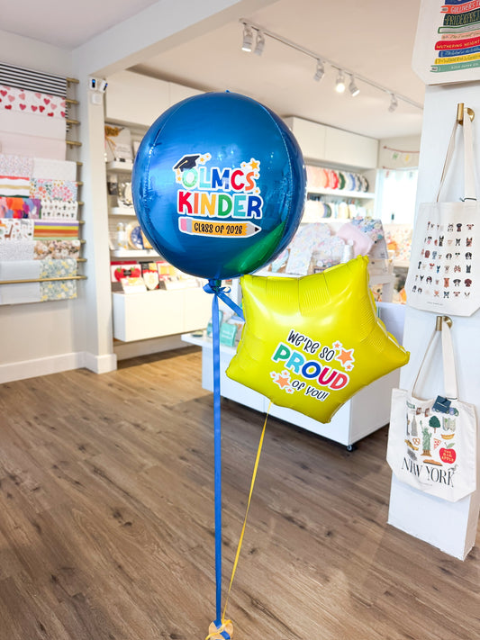 Color Pop Graduation Orbz + Star Balloon Bouquet