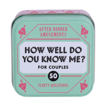 After Dinner Amusements: How Well Do You Know Me? For Couples