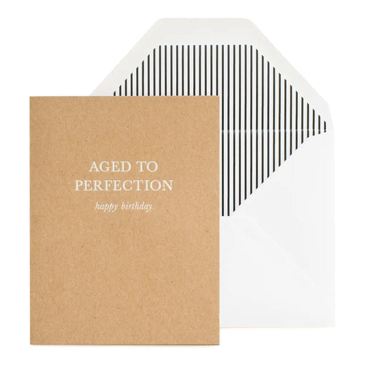Aged To Perfection Card, Letterpress Birthday Card