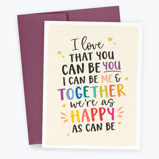 Happy As Can Be - Anniversary Greeting Card