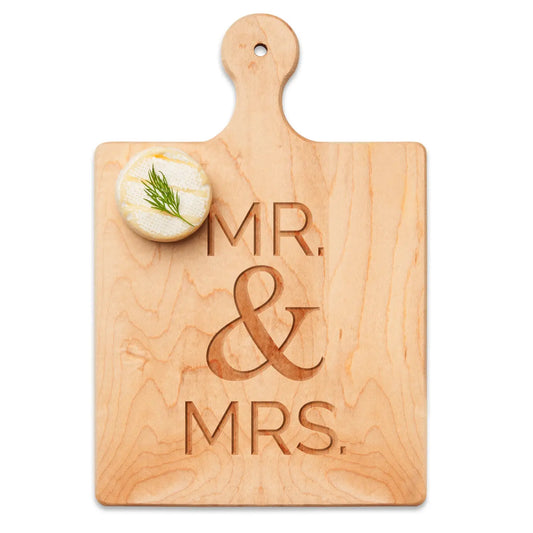 Artisan Maple Cutting Board | Mr & Mrs | 9 X 6"